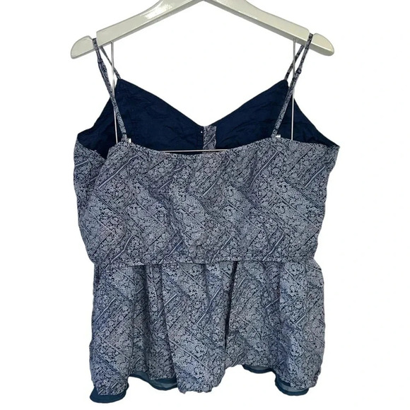 American Eagle XL blue & white boho print‎ crop top & matching pull on skirt - Picture 6 of 10